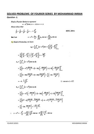 1 Solutions 7 5. . Complex fourier series examples and solutions pdf